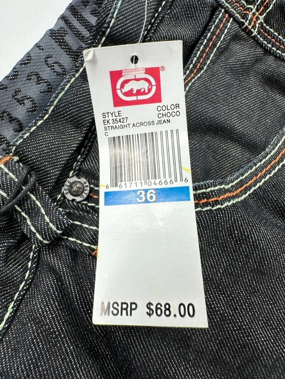 Ecko Unltd 1972 Relaxed Fit Jeans Style 35427 Dark Wash Size 36 X 32